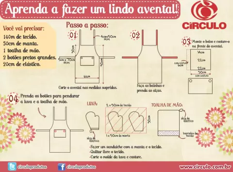 Conjunto Avental Papai Patchwork