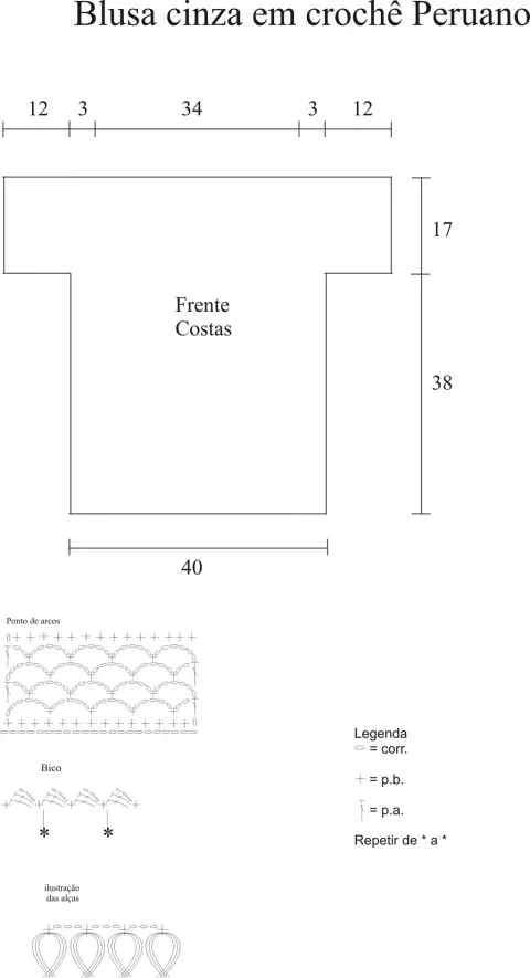 Blusa Crochê Peruano