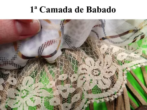 Maxi Colar Couro e Renda Tricô