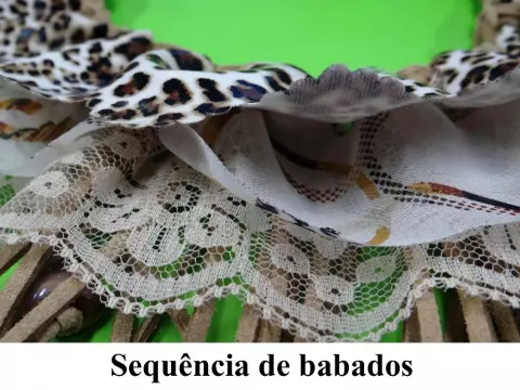 Maxi Colar Couro e Renda Tricô