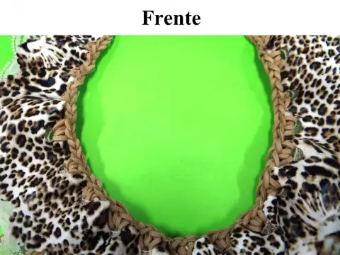 Maxi Colar Couro e Renda Tricô