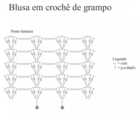 Blusa Barroco Crochê de Grampo