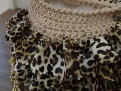 Bolsa Couro Animal Print