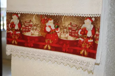 Toalha de Rosto Papai Noel Brilho