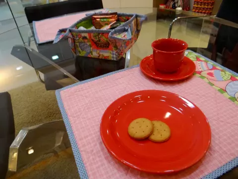 Jogo Americano com Porta Pães