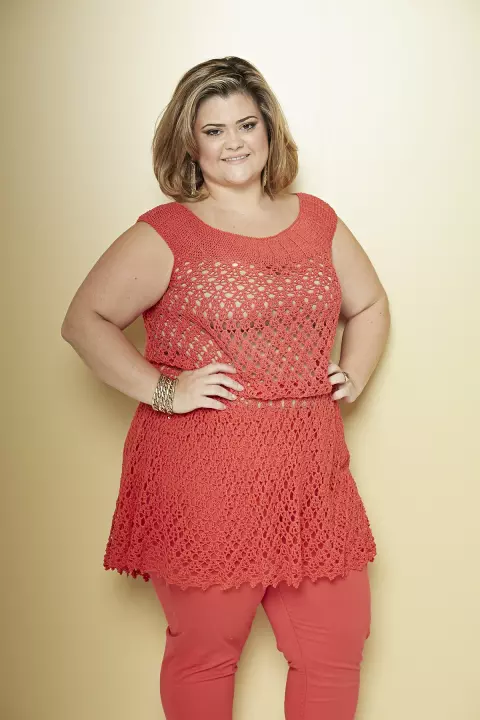 Plus Size - Bata vermelha