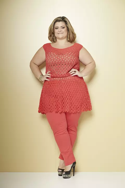 Plus Size - Bata vermelha