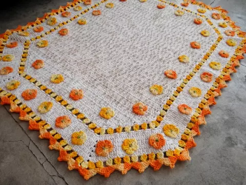 Tapete Flores Alaranjadas