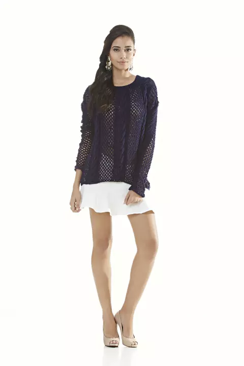 Blusa Mista Crochê e Tricô