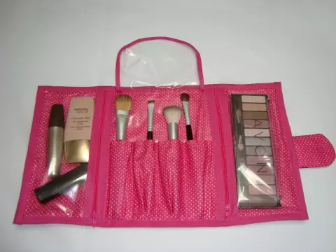 Porta Maquiagem Poá Rosa