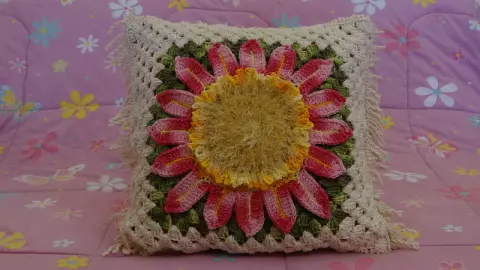 Almofada Giga Flor Rosada