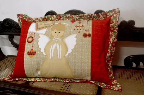 Natal - Capa Travesseiro Anjo