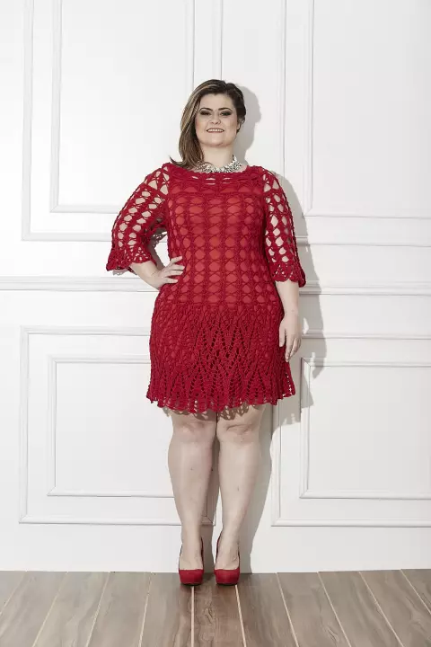 Plus Size - Vestido Vermelho