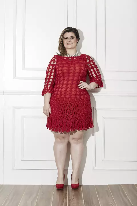 Plus Size - Vestido Vermelho