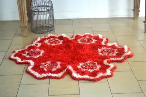 Tapete Redondo Flores