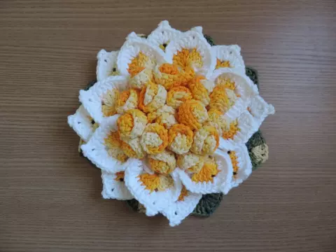 Flor de Crochê Mega Luxo's