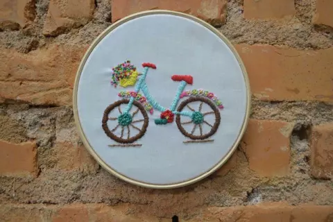 Bordado Bicicleta