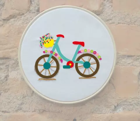 Bordado Bicicleta