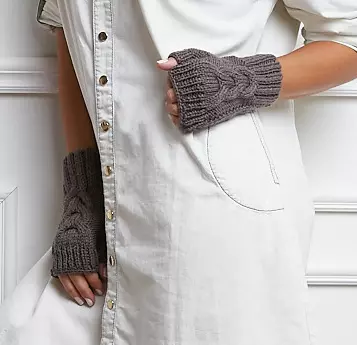 Conjunto Lã Seda - Gorro Beanie e Luvas