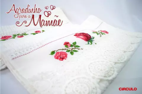 Jogo de Toalha Flores