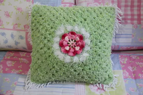 Almofada Soft Rosa e Verde