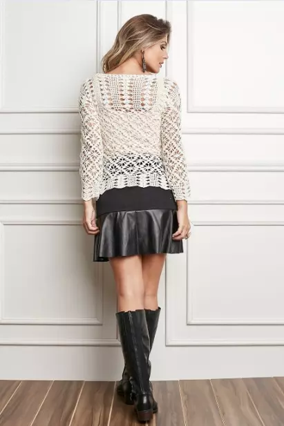 Blusa pérola losangos
