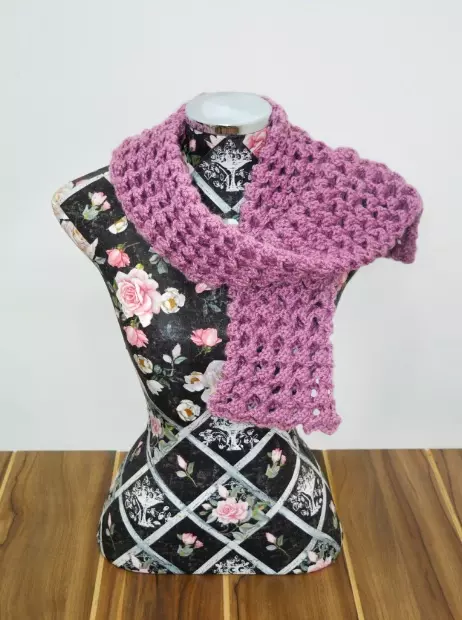 Cachecol Crochê 3D