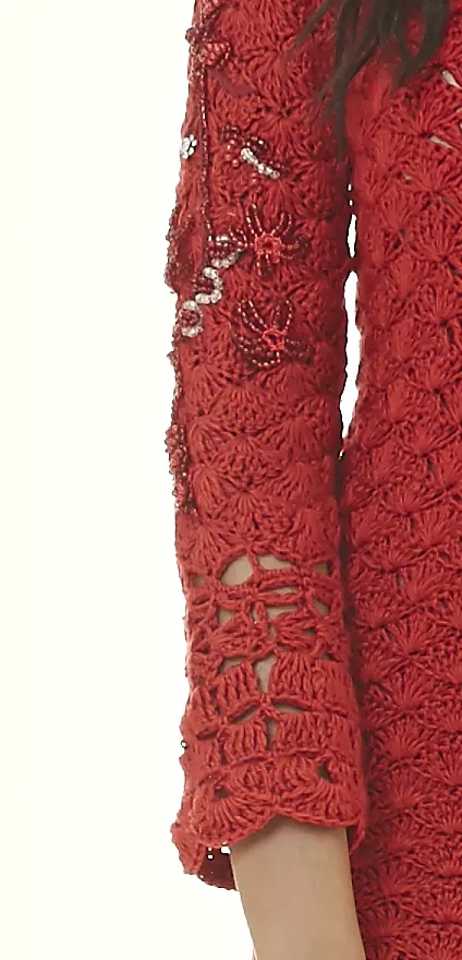 Vestido Vermelho Bordado