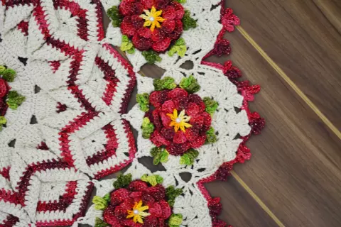 Tapete Rosas Vermelhas Natalino