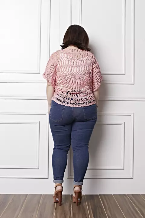 Plus Size - Blusa Rosa