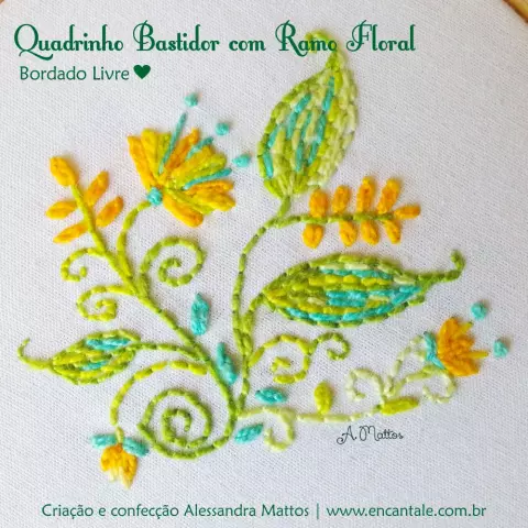 Quadrinho Bastidor Floral