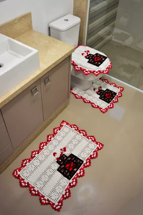 Jogo de Banheiro Papai Noel