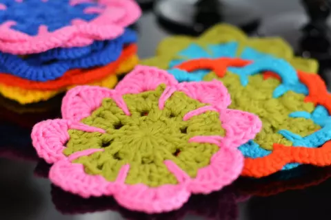 Porta Copo Flor Colorida