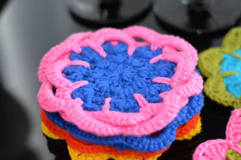 Porta Copo Flor Colorida