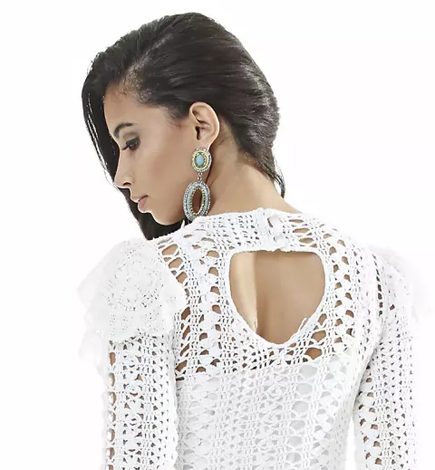Vestido Manga Longa Ombro Show
