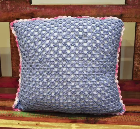 Almofada Duna Zig Zag Azul e Rosa