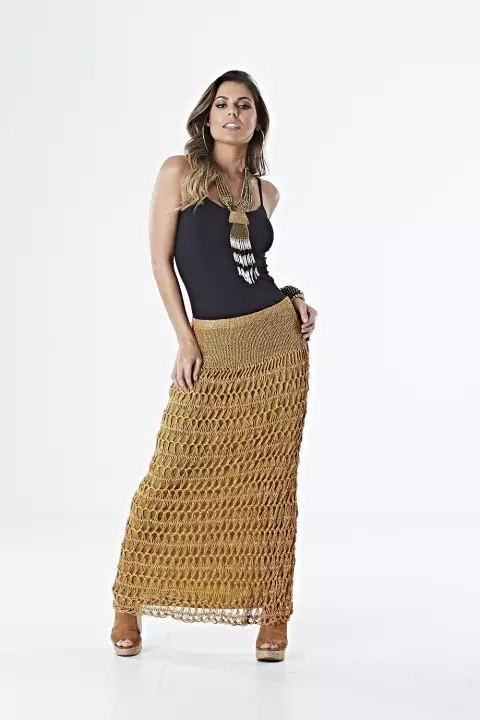 Saia Crochê de Grampo Glamour
