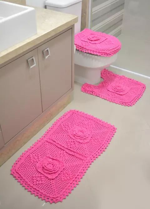 Jogo de Banheiro Maxcolor Pink