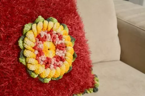 Almofada Decore com Girassol Central