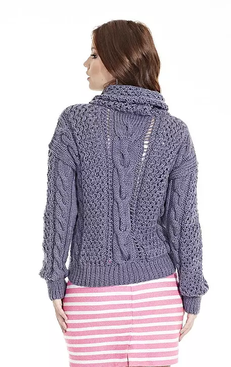 Blusa Cinza Com Gola Alta