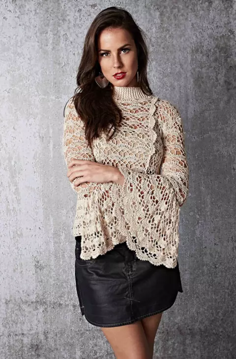 Blusa Estilo Manga Flare