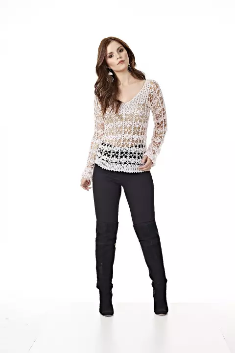 Blusa Manga Longa Decote V