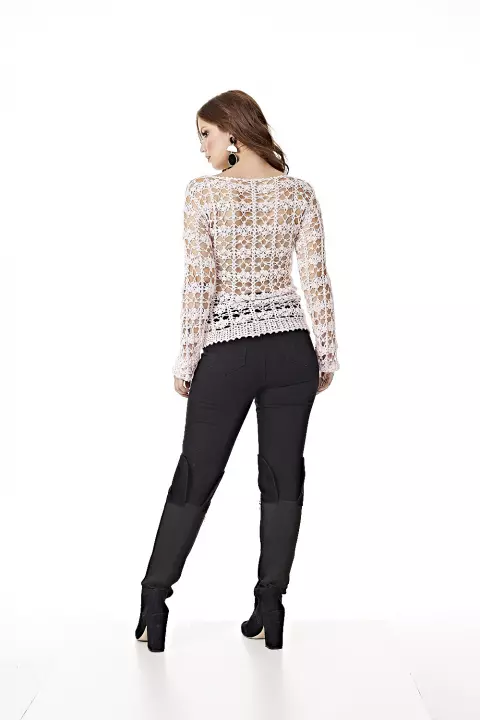 Blusa Manga Longa Decote V