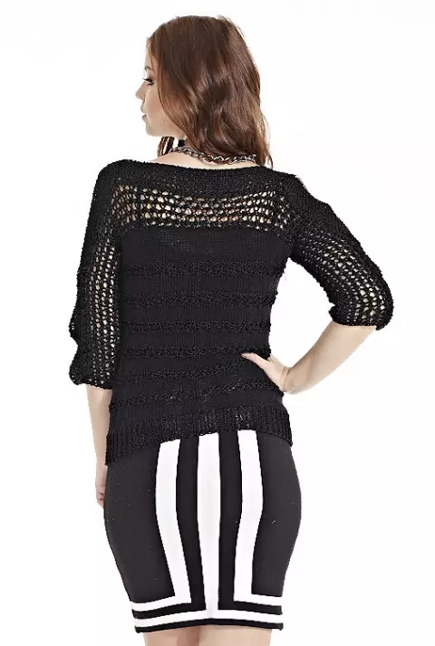 Blusa Meia Manga Com Trança
