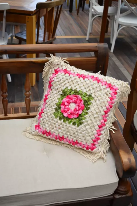 Almofada  de Duna com Flor Central