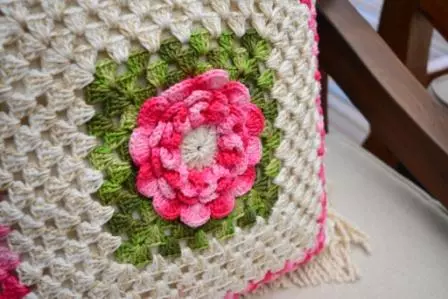 Almofada  de Duna com Flor Central