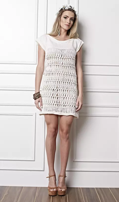Vestido Crochê de Grampo