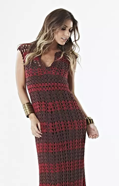 Vestido Listras Marsala