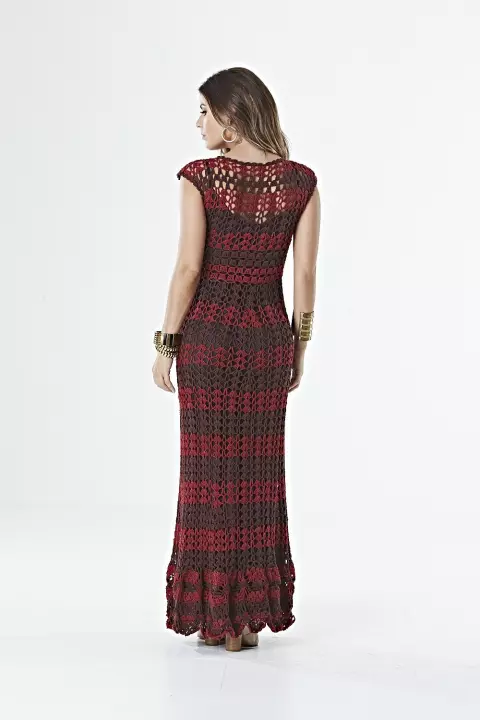 Vestido Listras Marsala
