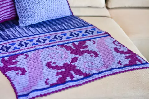 Tapete/Manta Fio Conduzido Rosa e Azul